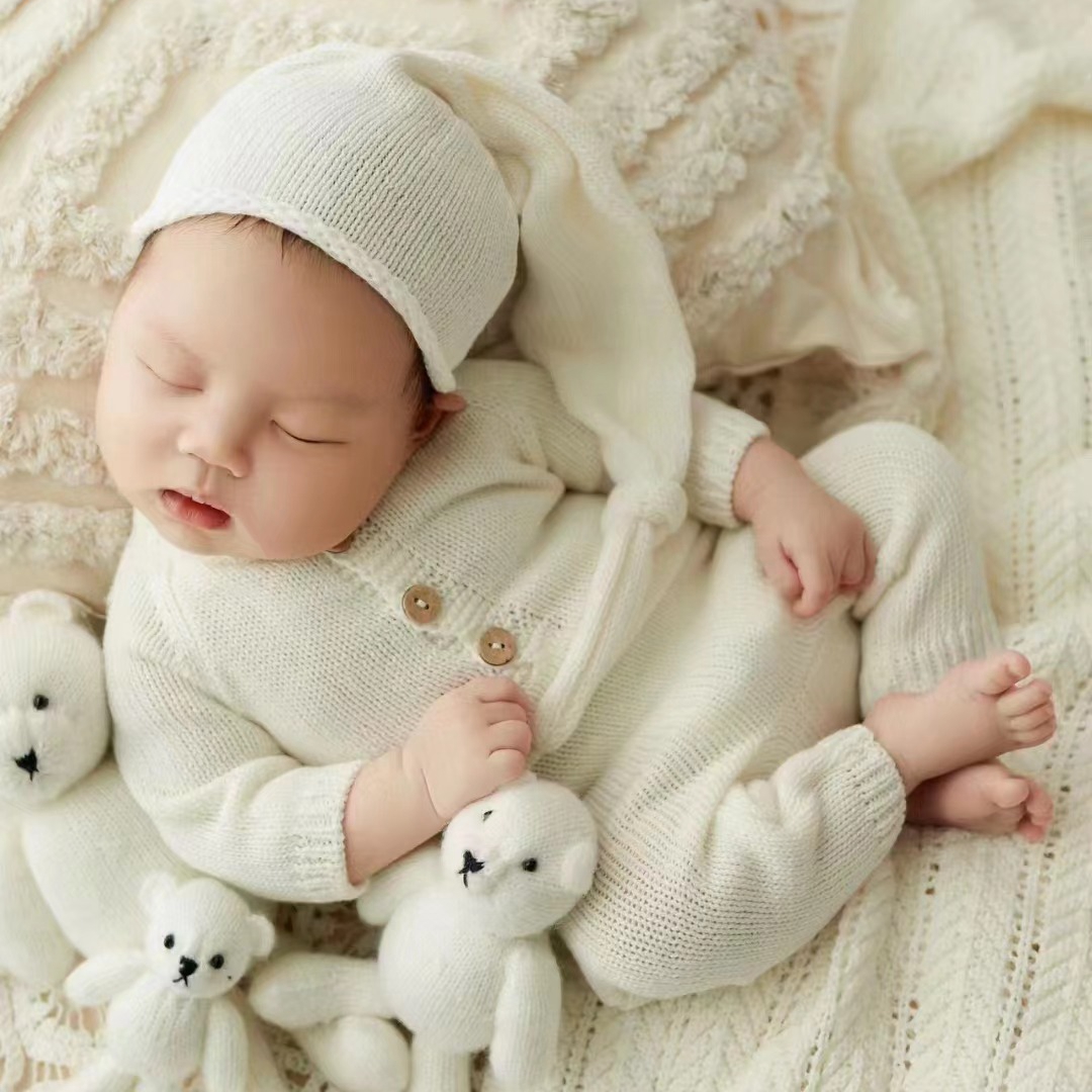 Infant Photography Props Outfit - Knitted Baby Costume Newborn Photography Props