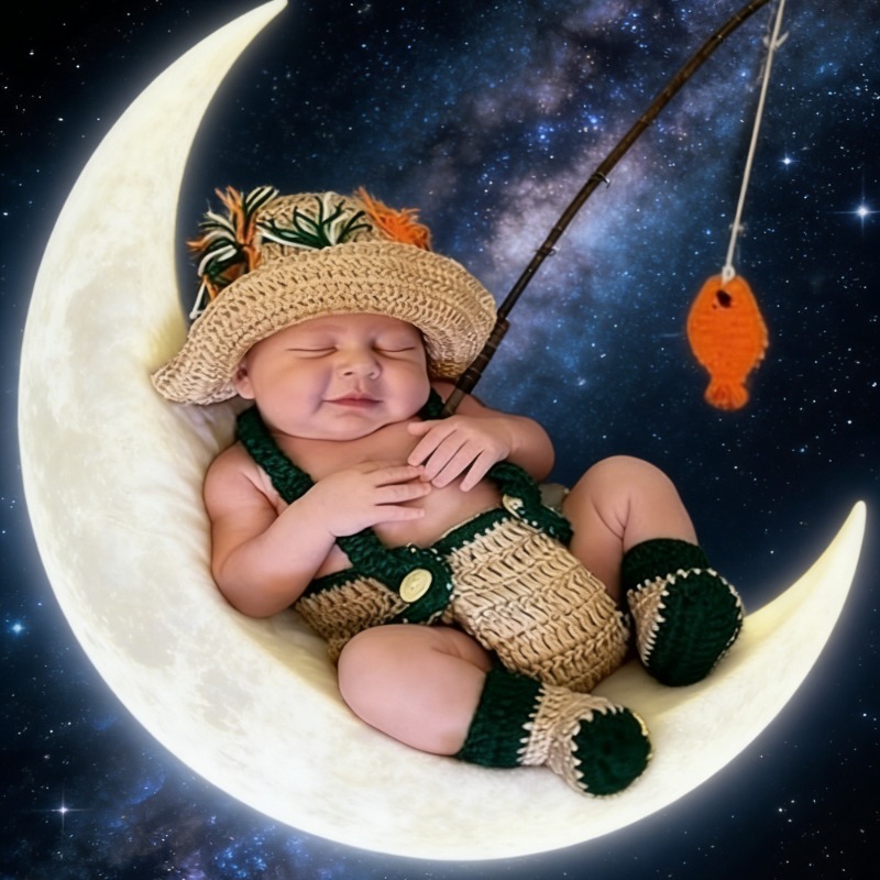 Infant Photography Props Outfit - Soft Cotton Baby Photo Props Handmade