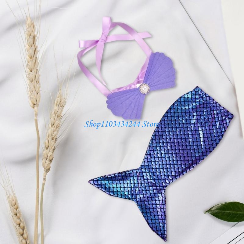 Infant Photography Props Outfit - Infant Bra Tail Costume Baby Photo