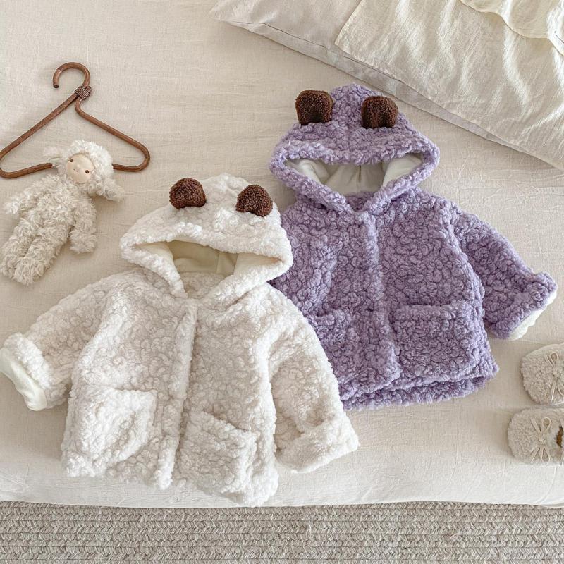 Toddler Boy Winter Fleece Jacket - Infant Boy Girl Cute Bear Ears